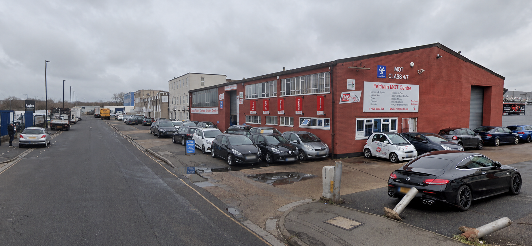 The Feltham MOT Centre garage frontage